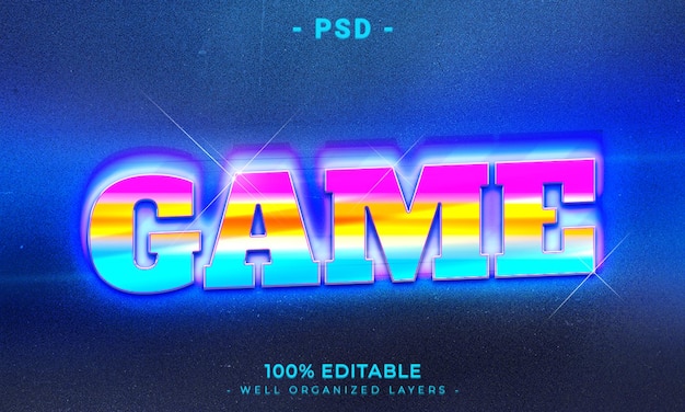 Estilo de efecto de texto editable 3d con fondo