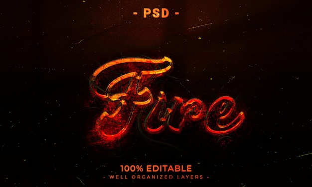 Estilo de efecto de texto editable 3d con fondo