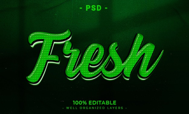 Estilo de efecto de texto editable 3d con fondo