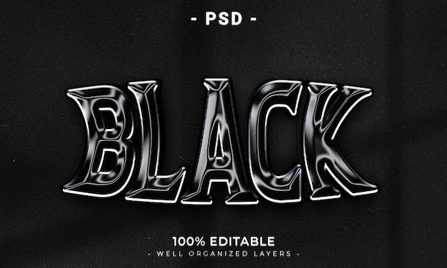 Estilo de efecto de texto editable 3d con fondo