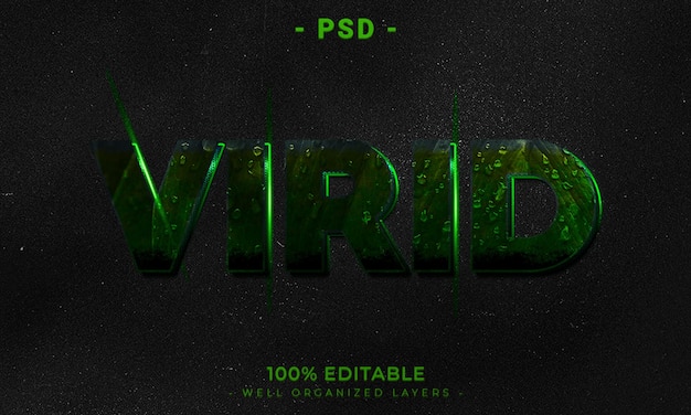 PSD estilo de efecto de texto editable 3d con fondo