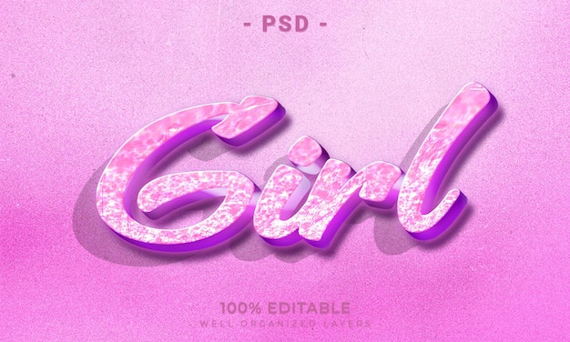 PSD estilo de efecto de texto editable 3d con fondo