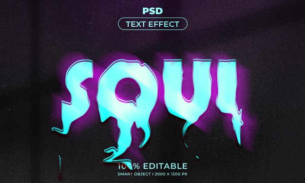 Estilo de efecto de texto editable 3d con fondo