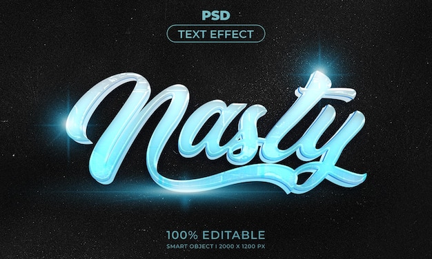 PSD estilo de efecto de texto editable 3d con fondo