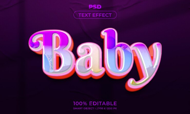 PSD estilo de efecto de texto editable 3d con fondo