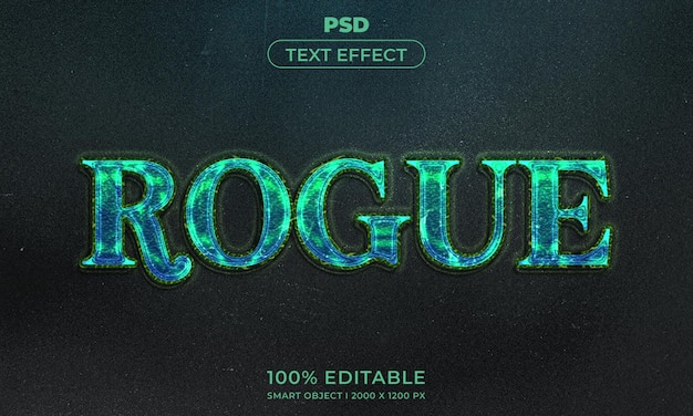 Estilo de efecto de texto editable 3d con fondo