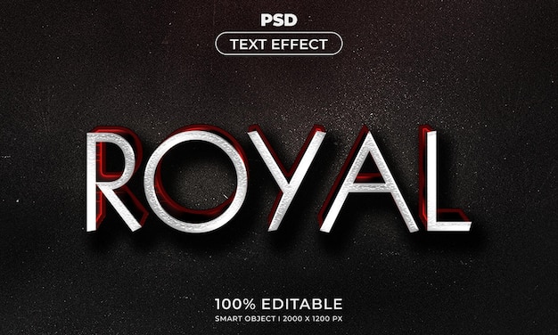 Estilo de efecto de texto editable 3d con fondo