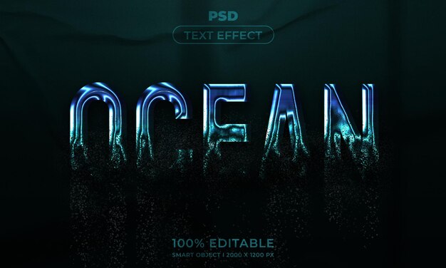 Estilo de efecto de texto editable 3d con fondo