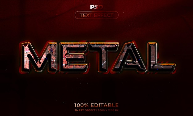 Estilo de efecto de texto editable 3d con fondo