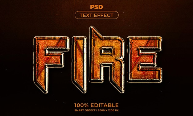 Estilo de efecto de texto editable 3d con fondo