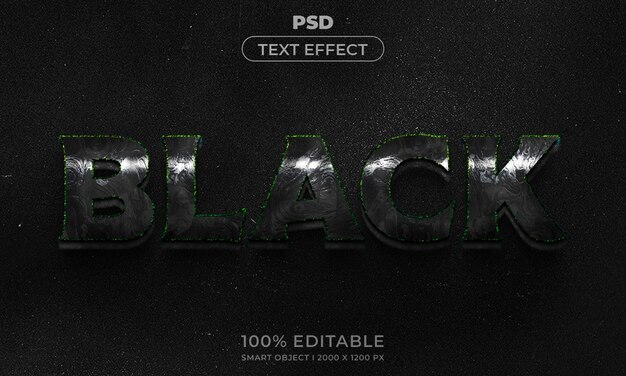 Estilo de efecto de texto editable 3d con fondo
