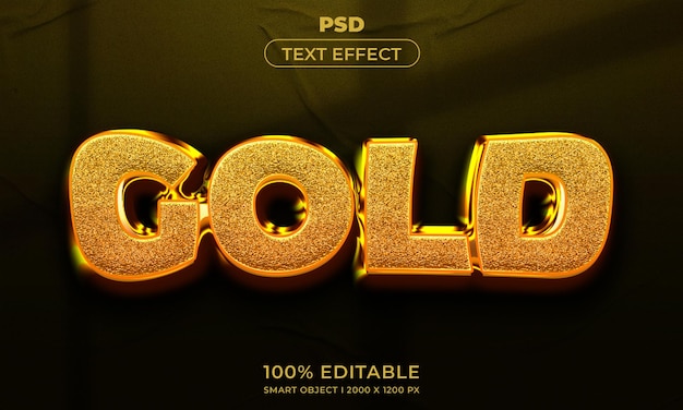 Estilo de efecto de texto editable 3d con fondo
