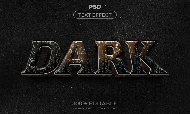 PSD estilo de efecto de texto editable 3d con fondo