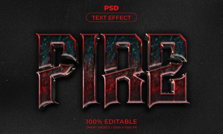 PSD estilo de efecto de texto editable 3d con fondo