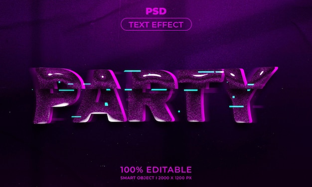 PSD estilo de efecto de texto editable 3d con fondo
