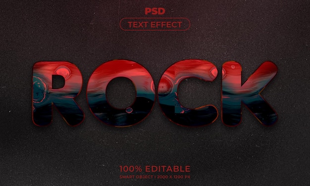 PSD estilo de efecto de texto editable 3d con fondo