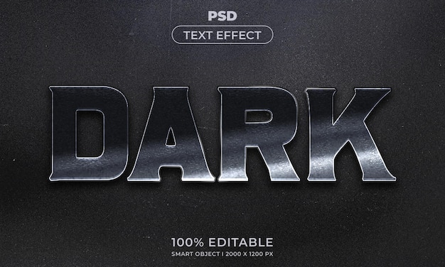 Estilo de efecto de texto editable 3d con fondo