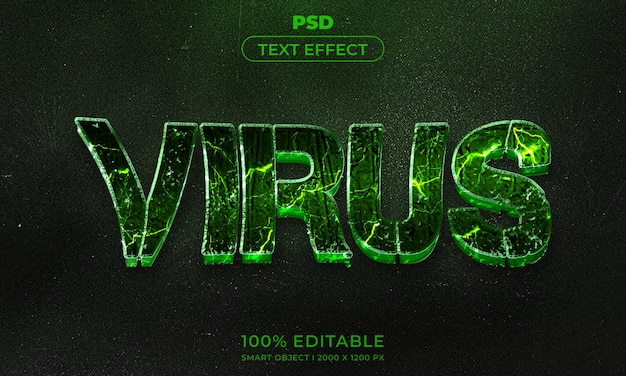 PSD estilo de efecto de texto editable 3d con fondo