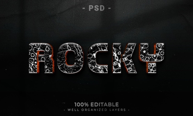 PSD estilo de efecto de texto editable 3d con fondo