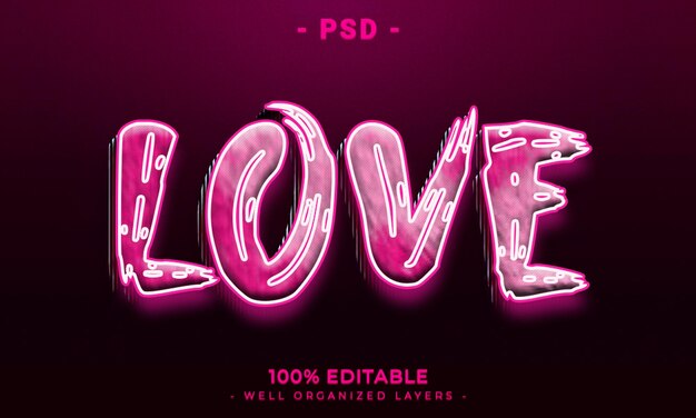 Estilo de efecto de texto editable 3d con fondo