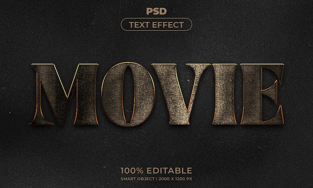 Estilo de efecto de texto editable 3d con fondo