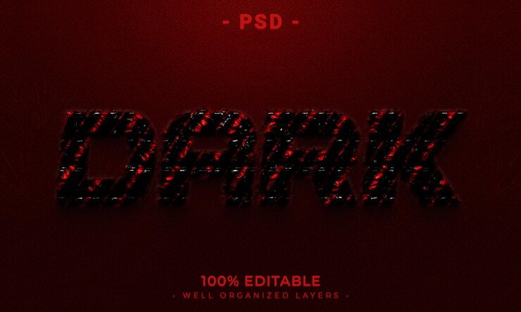 PSD estilo de efecto de texto editable 3d con fondo