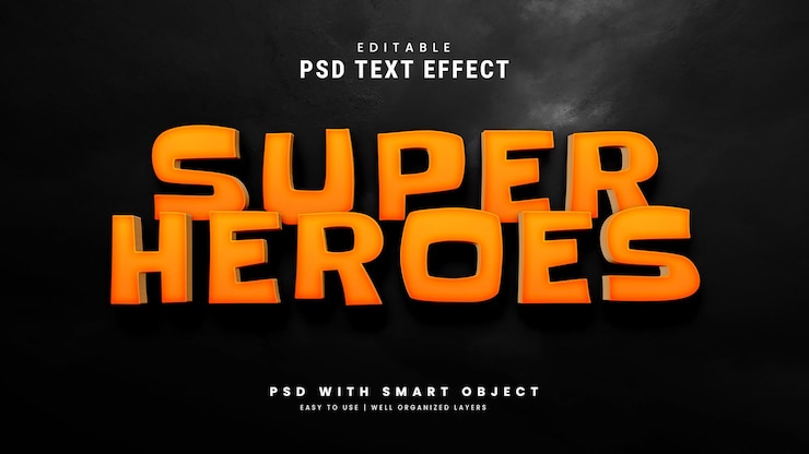 PSD estilo de efecto de texto editable 3d psd premium