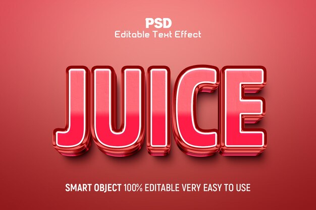 Estilo de efecto de texto editable Juice 3D