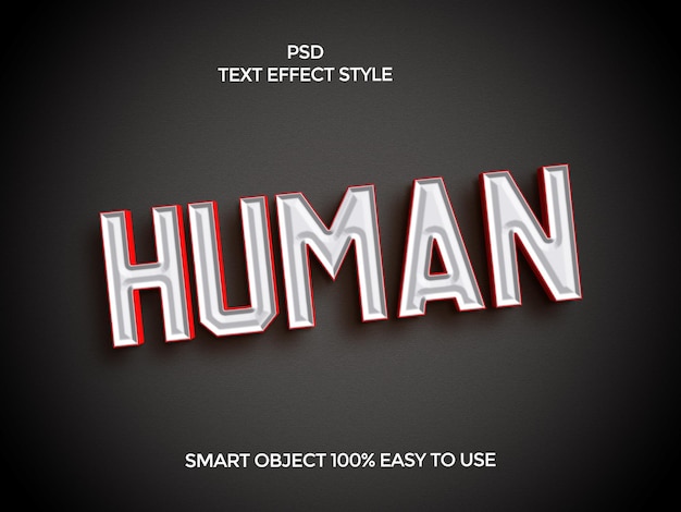 Estilo de efecto de texto editable