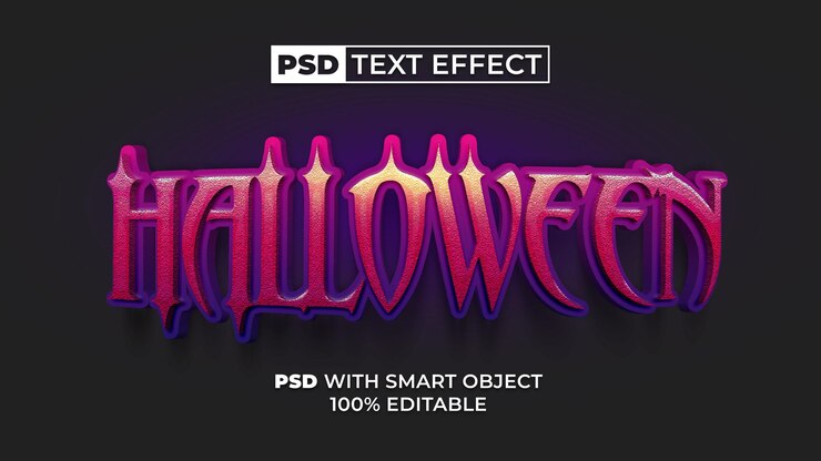 PSD estilo de efecto de texto de halloween efecto de texto editable