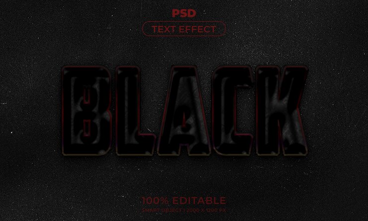 PSD estilo de efecto de texto de photoshop 3d editable con fondo moderno abstracto