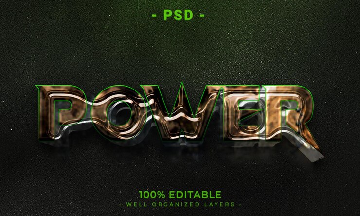 PSD estilo de efecto de texto de photoshop 3d editable con fondo moderno abstracto