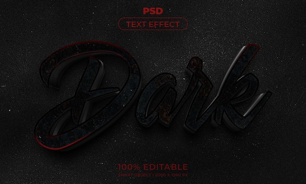 PSD estilo de efecto de texto de photoshop 3d editable con fondo moderno abstracto