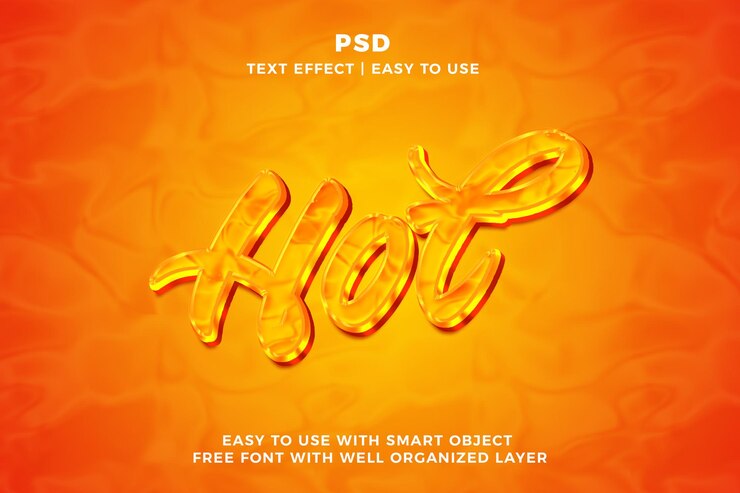PSD estilo de efecto de texto de photoshop 3d con fondo