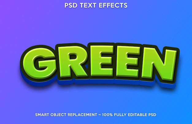 Estilo de efecto de texto verde