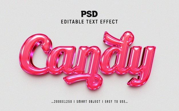 Estilo de efectos de texto de Psd editable en 3D