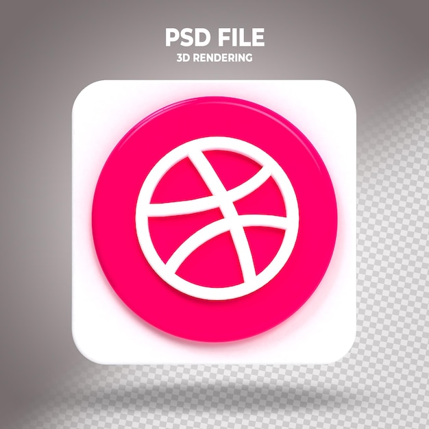 PSD estilo de icono 3d dribbble