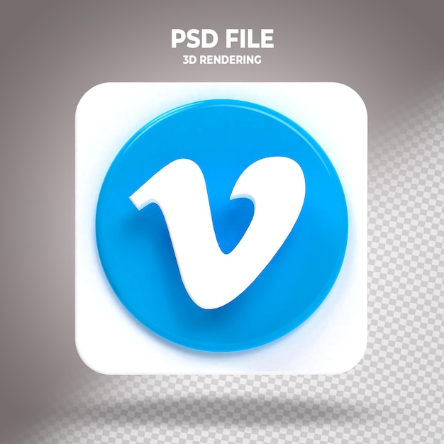 Estilo de icono 3D de Vimeo