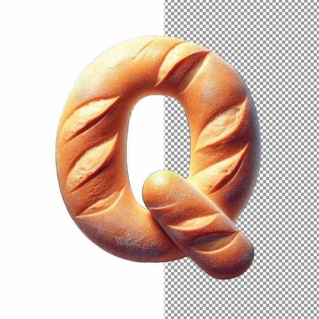 PSD estilo de la panadería alfabeto caracter png