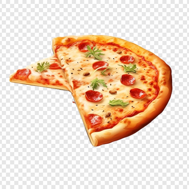 Estilo regina pizza isolado em fundo transparente