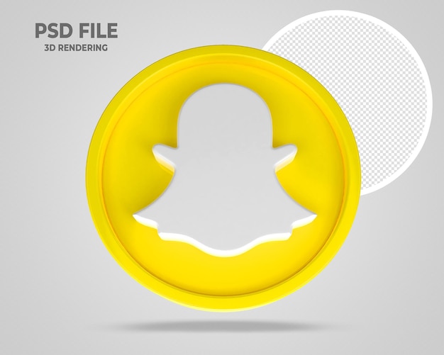Estilo de renderizado 3D del logotipo de Snipchat