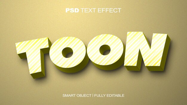 Estilo de texto de efecto de texto toon
