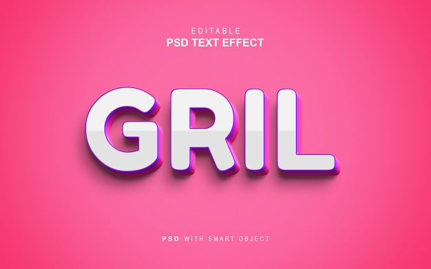 PSD estilo de texto gril