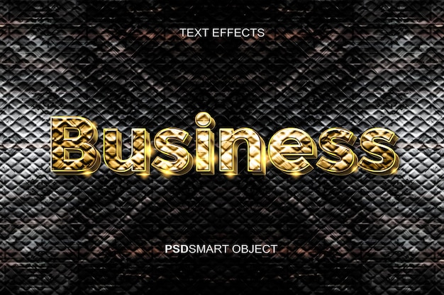 Estilo de texto de maqueta de logotipo 3D de oro de negocios de lujo
