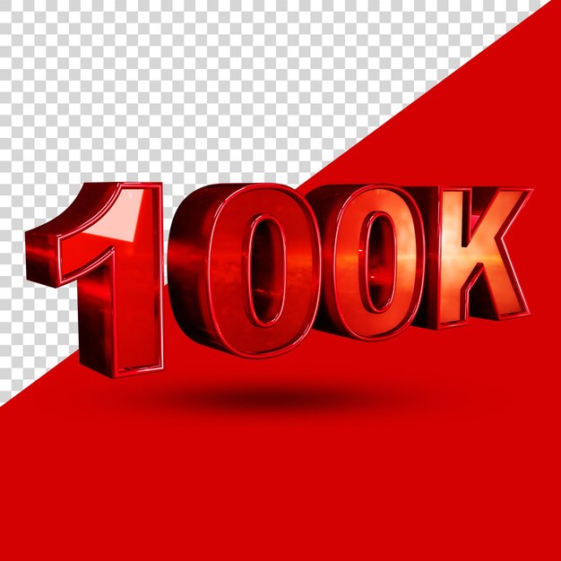 Estilo de texto de renderizado 3D de 100k aislado
