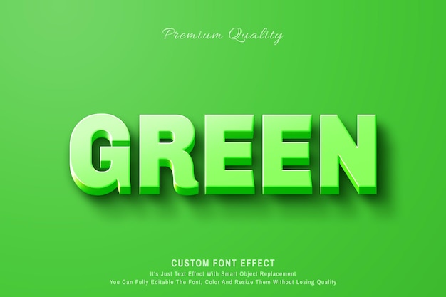 estilo de texto verde 3d