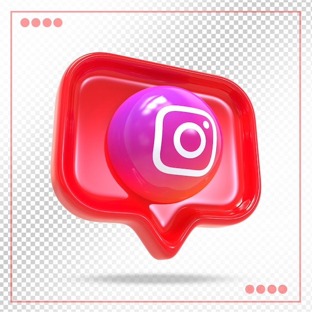 Estilos 3d de mídia social do instagram