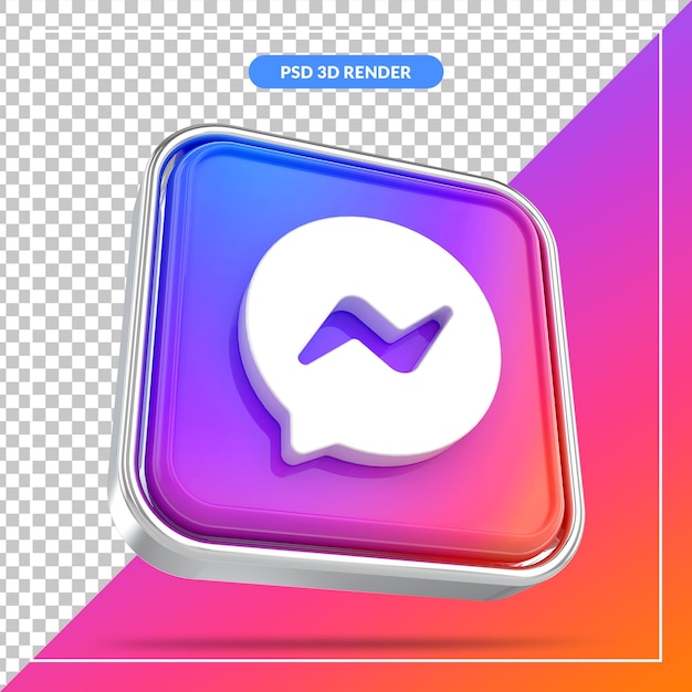 Estilos 3d de mídia social do messenger