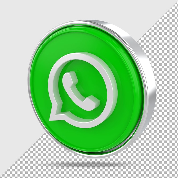 Estilos 3d do logotipo do whatsapp