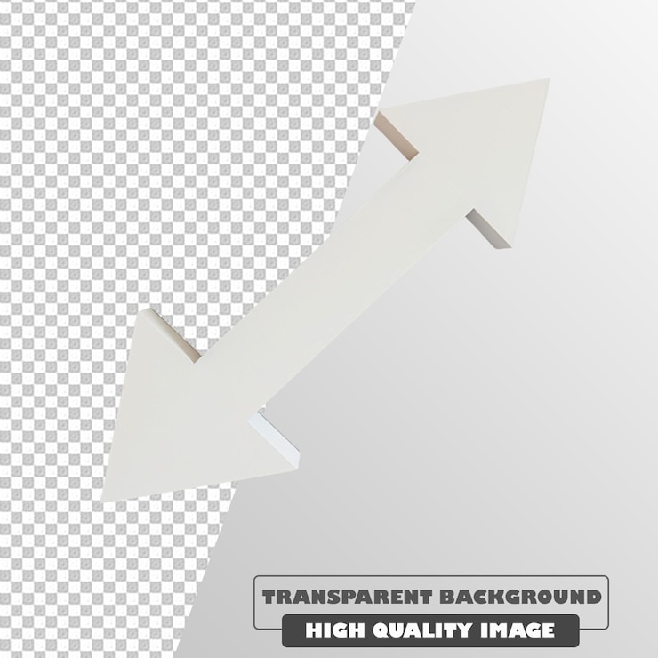 PSD estilos clásicos y decorativos flecha en fondo transparente